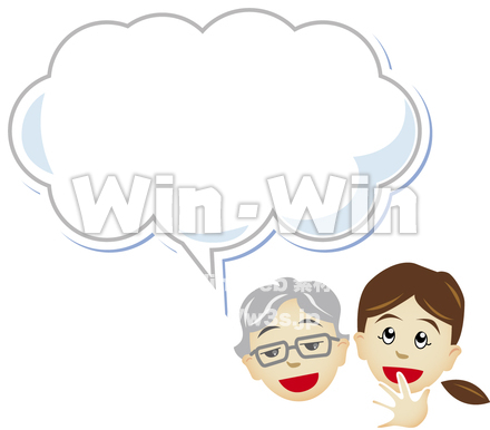 シニアの笑いのCG・イラスト素材 W-009702