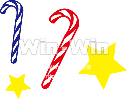 ステッキと星のCG・イラスト素材 W-008884