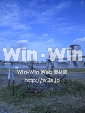 多摩川-二ヶ領堰⑳の写真素材 W-009007