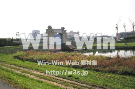 川崎河港水門の写真素材 W-008626