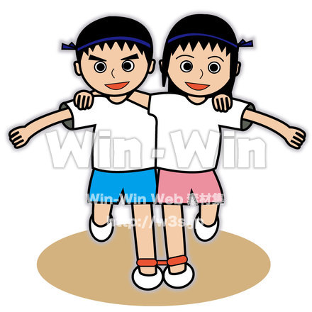 二人三脚のCG・イラスト素材 W-009620