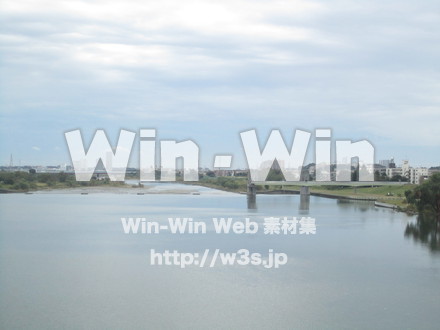 多摩川-二ヶ領堰①の写真素材 W-008891