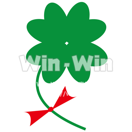 四葉のクローバー　１のCG・イラスト素材 W-008349