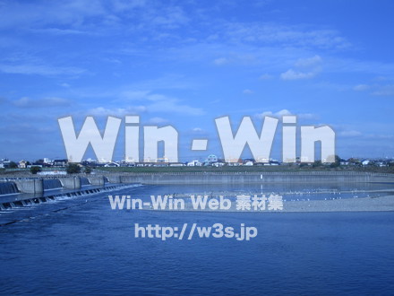 多摩川-二ヶ領堰⑩の写真素材 W-008986