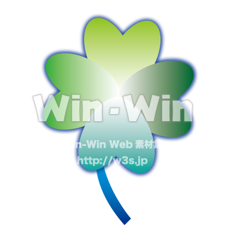 四葉のクローバー　５のCG・イラスト素材 W-008357