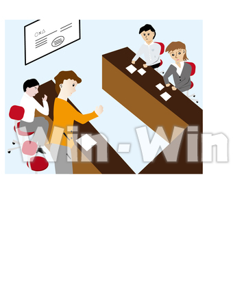 会議の様子のCG・イラスト素材 W-008829