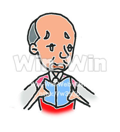 年金を確かめるおじいさんのCG・イラスト素材 W-009708