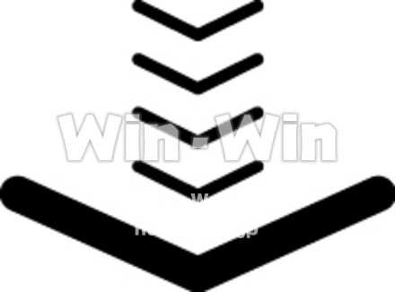 矢印のシルエット素材 W-009562