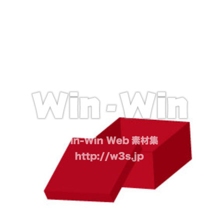 開いた状態のプレゼント箱のCG・イラスト素材 W-009764