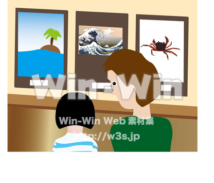 絵画鑑賞のCG・イラスト素材 W-008833