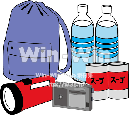 防災グッズのCG・イラスト素材 W-010039