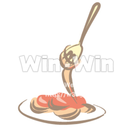 トマトのパスタのCG・イラスト素材 W-011775