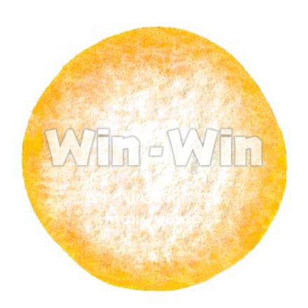 黄色い丸のCG・イラスト素材 W-011048