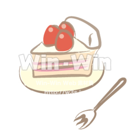 いちごのショートケーキのCG・イラスト素材 W-011778