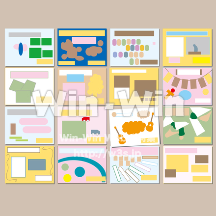 寄せパネルのCG・イラスト素材 W-010020