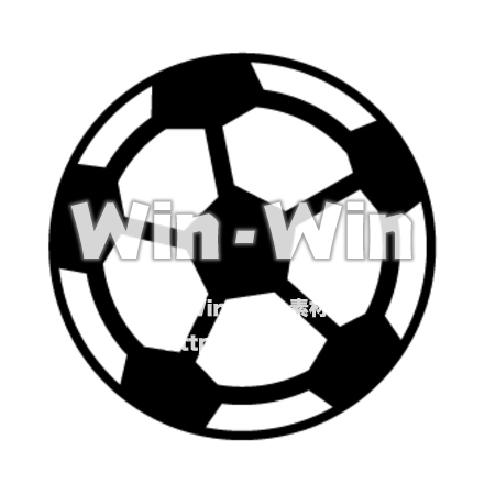 サッカーボールのシルエット素材 W-011238