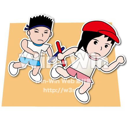 リレー競争のCG・イラスト素材 W-011765