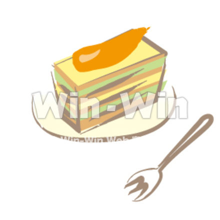 キャラメルケーキのCG・イラスト素材 W-011771