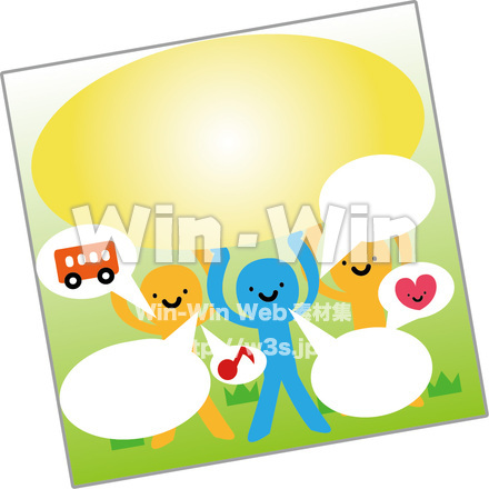 色紙のCG・イラスト素材 W-010323