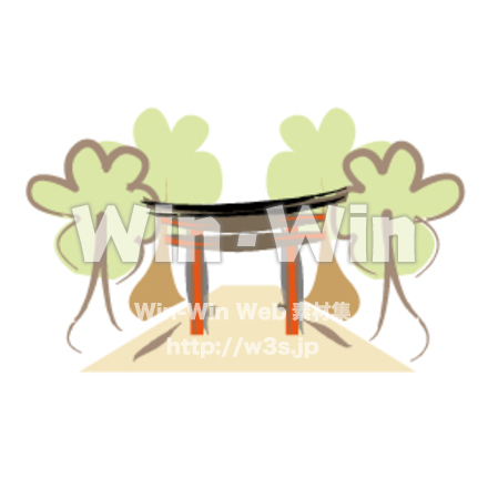 神社（鳥居）のCG・イラスト素材 W-011777