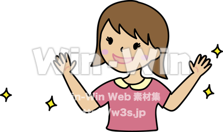 女の子のCG・イラスト素材 W-010343