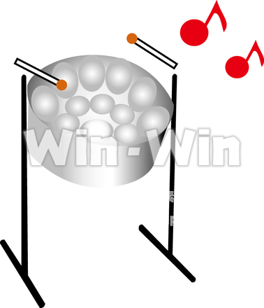 スチールパンのCG・イラスト素材 W-010326