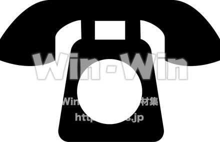 電話のシルエットのシルエット素材 W-011481