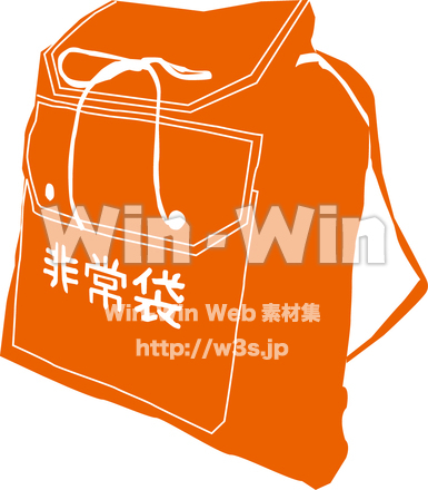 防災かばんのシルエット素材 W-013172