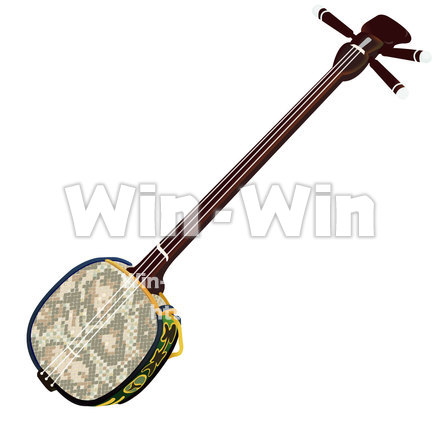 沖縄三線のCG・イラスト素材 W-013865