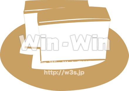 カステラのシルエット素材 W-013122