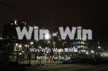 工場夜景の写真素材 W-013606