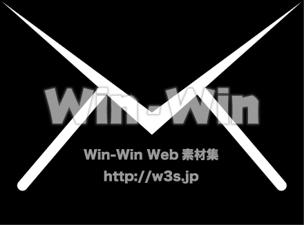 手紙の形をしたアイコンのシルエット素材 W-013239