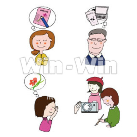 考える人達のCG・イラスト素材 W-012800