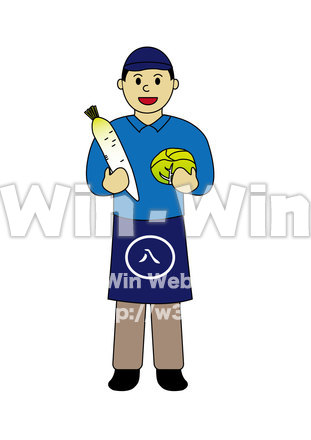 八百屋のCG・イラスト素材 W-012707