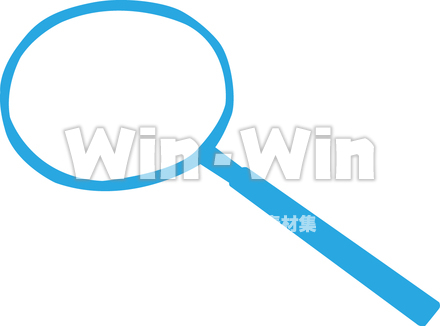 虫眼鏡のシルエット素材 W-013118