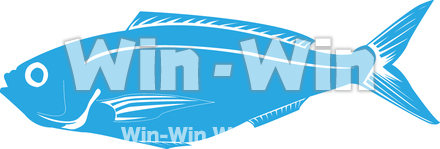 魚のシルエット素材 W-013128