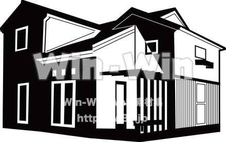 家のシルエット素材 W-013929