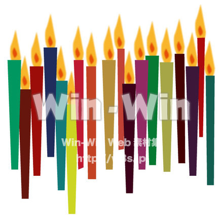 ろうそく群のCG・イラスト素材 W-012617