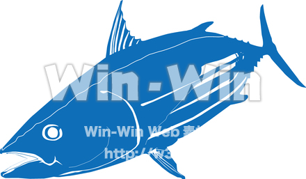 かつおのシルエット素材 W-013125