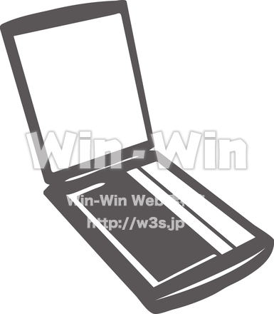 スキャナーのシルエット素材 W-013636