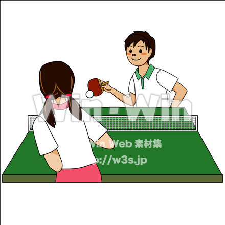 卓球のCG・イラスト素材 W-013515