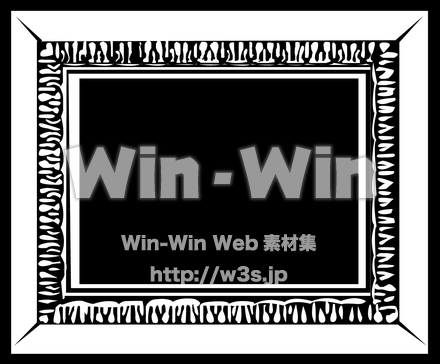 額縁のシルエット素材 W-013907