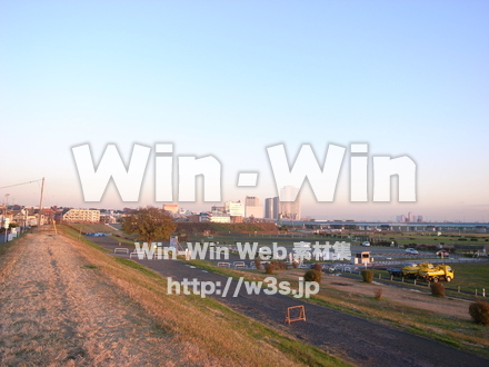 多摩川河原の写真素材 W-013554