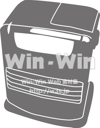 ファンヒーターのシルエット素材 W-013633
