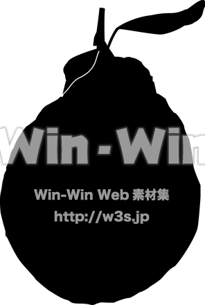 デコポンのシルエット素材 W-013923