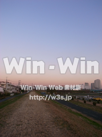 多摩川河原の写真素材 W-013559