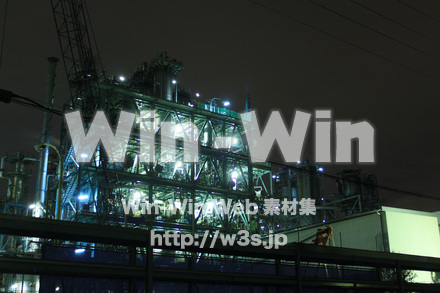 工場夜景の写真素材 W-013600