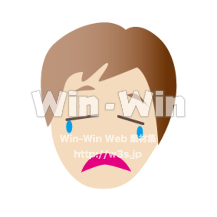 泣き顔のCG・イラスト素材 W-012785