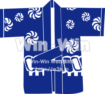 ハッピのシルエット素材 W-013637