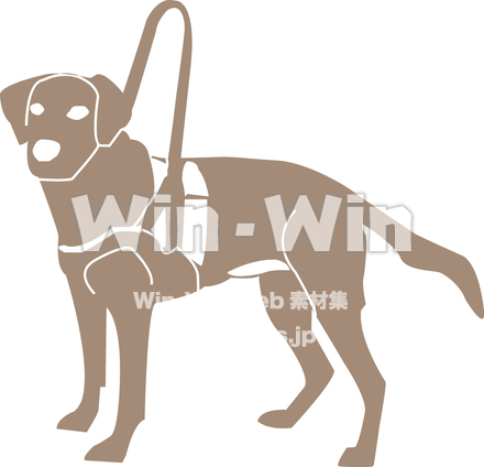 介護犬のシルエット素材 W-013629
